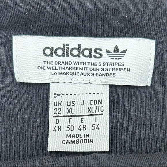 Adidas Originals Bandeau Top Women Black Velour‎ Tube 3 Stripe Y2K Strapless Lrg - Picture 7 of 7